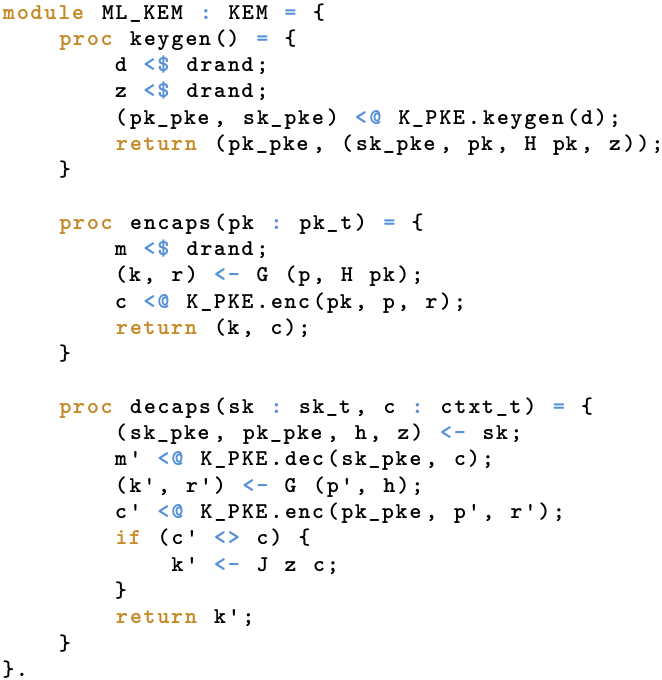 EasyCrypt: (High-level) ML-KEM.